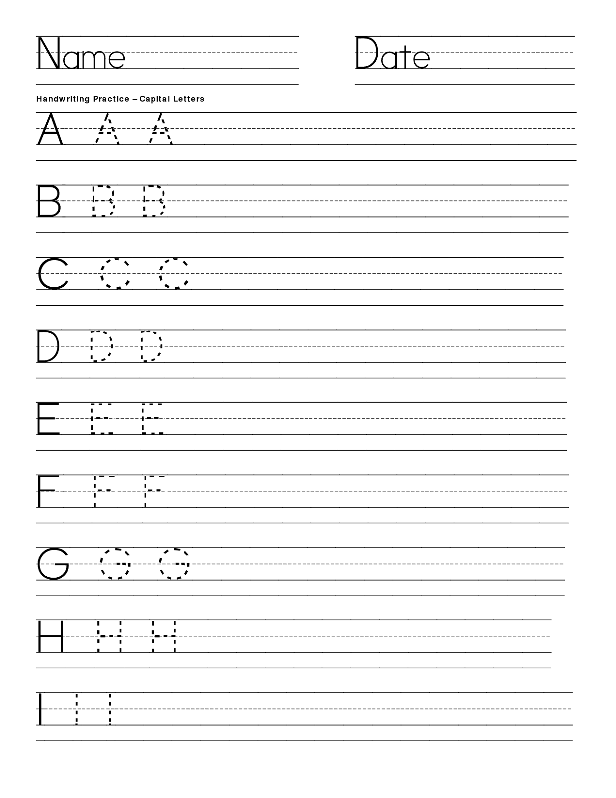 Capital Letters Worksheet Free Printable