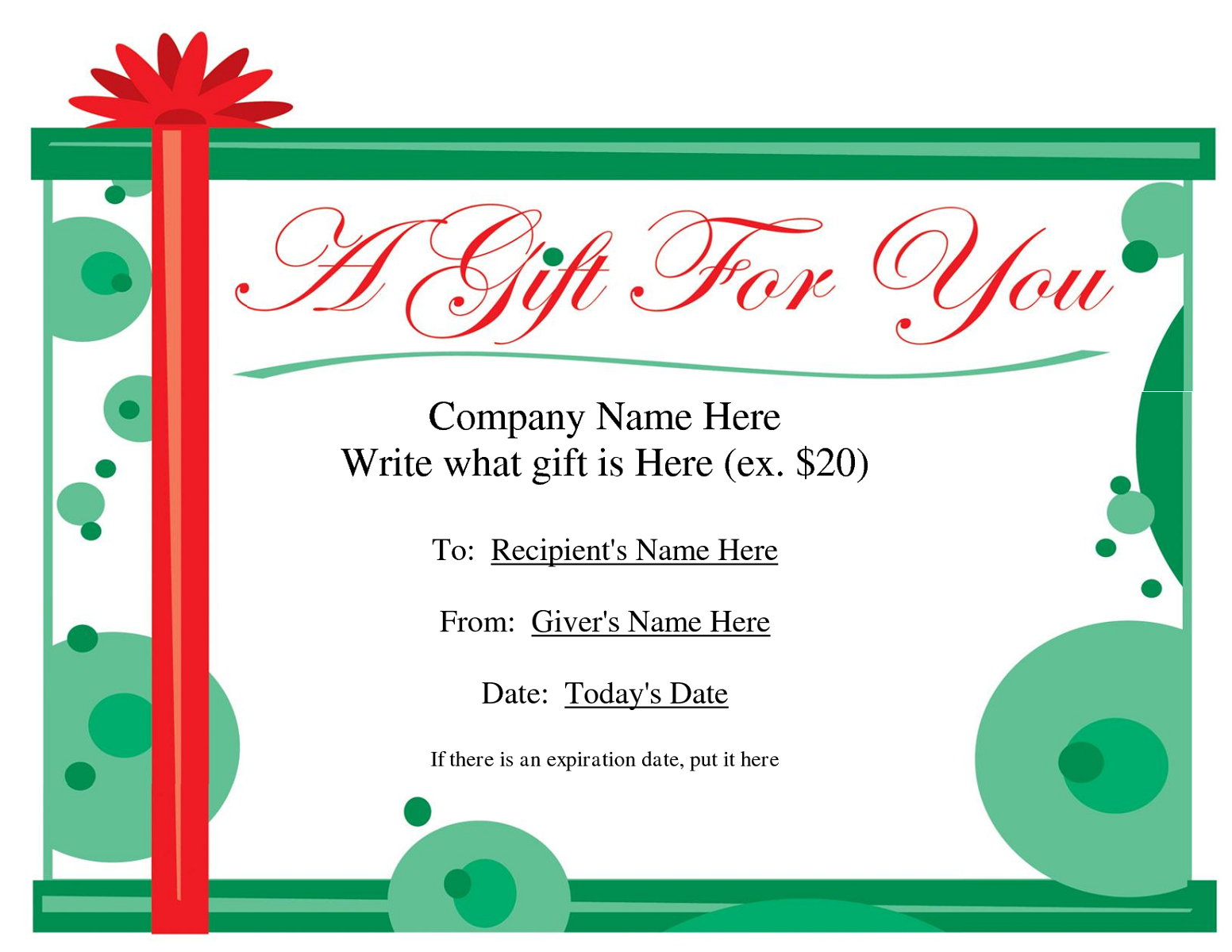Gift Certificate Template 7