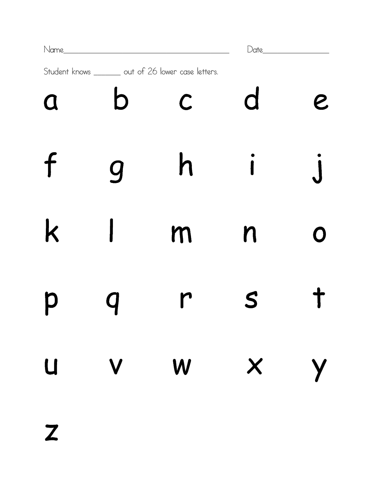 Free Printable Alphabet Templates Lowercase
