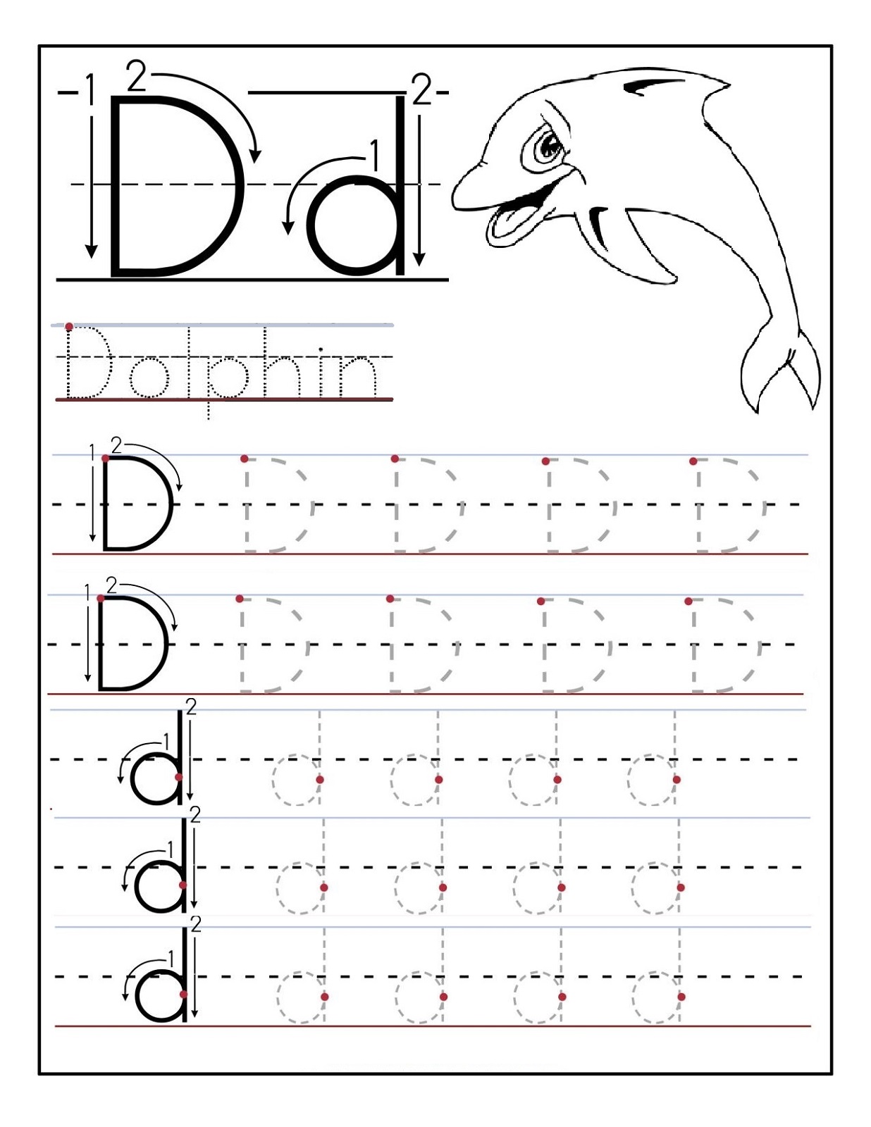 Tracing The Letter D Boxfirepress
