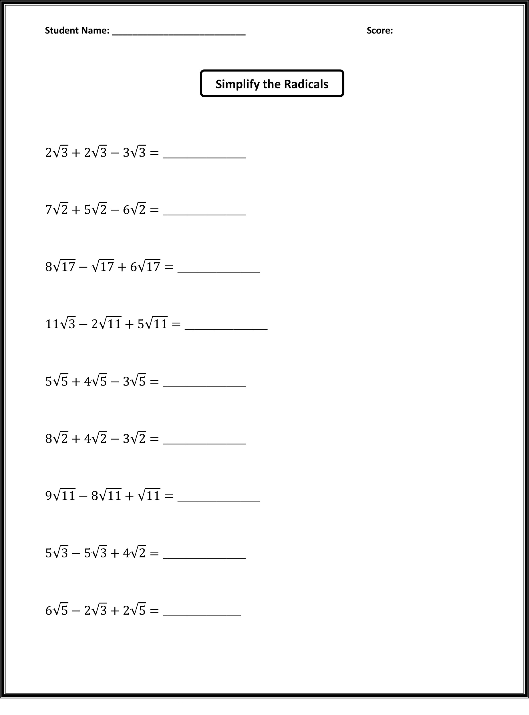 Math Worksheets For Th Graders Free Printable Free Printable Worksheet