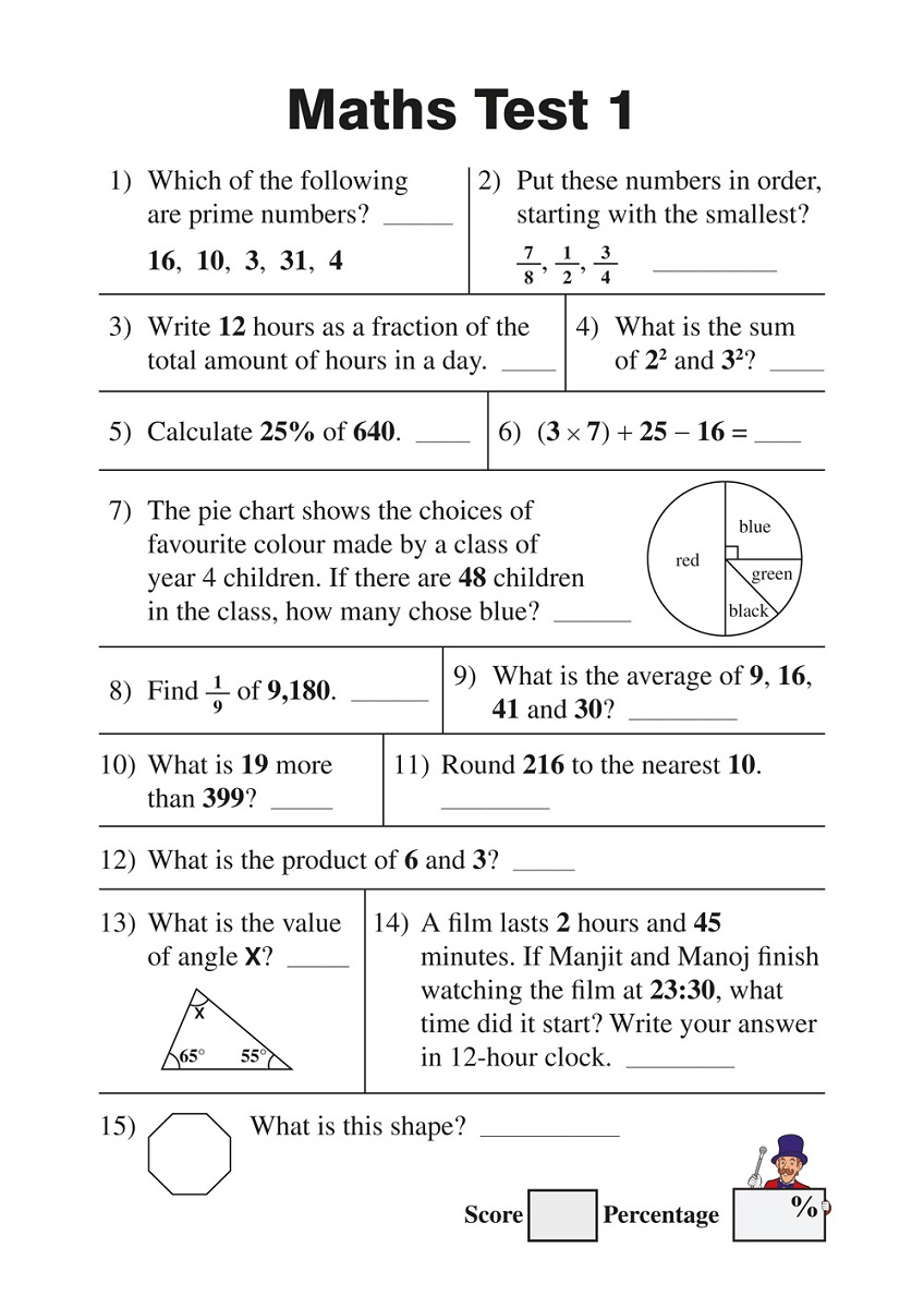 Worksheet Minute Math Year 5 