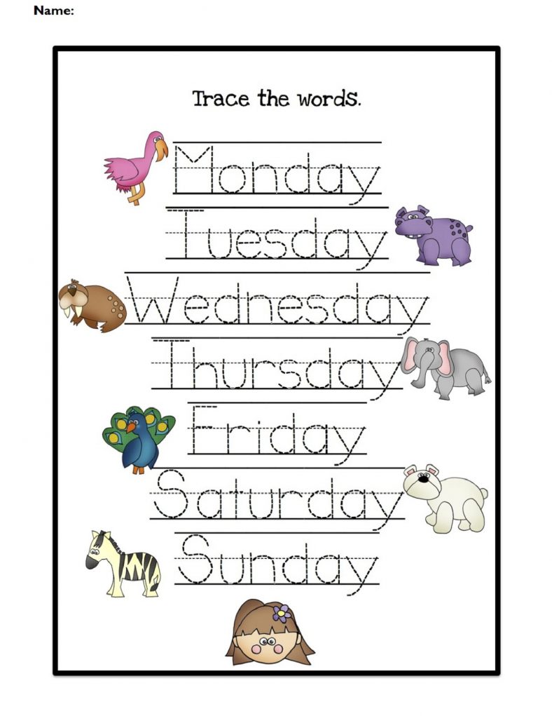 Days of the Week Worksheets Activity Shelter