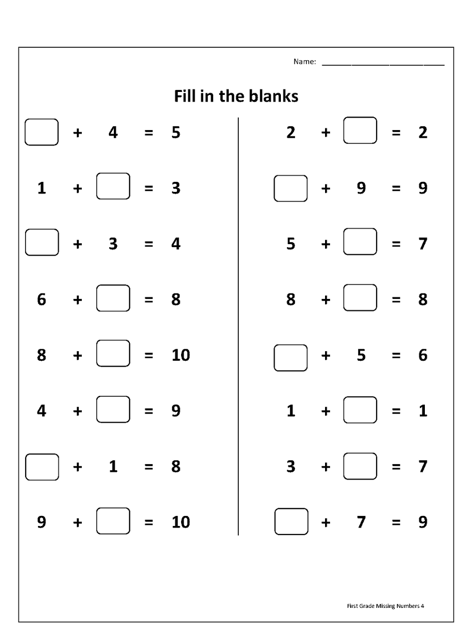 worksheets for 1st grade math activity shelter