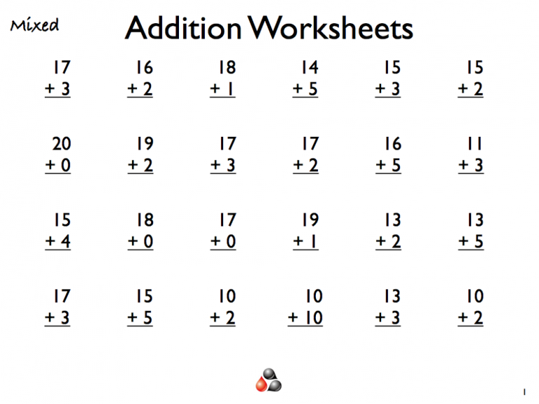 Math Worksheets Printable For Grade 1