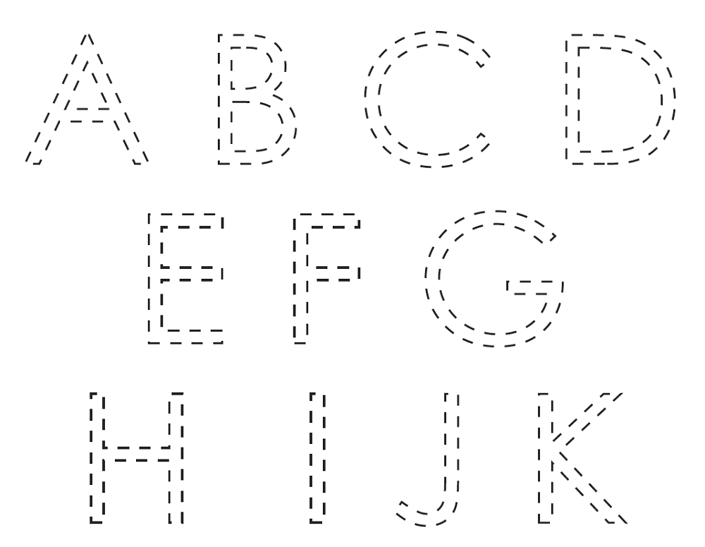 Printable Trace Alphabet Letters