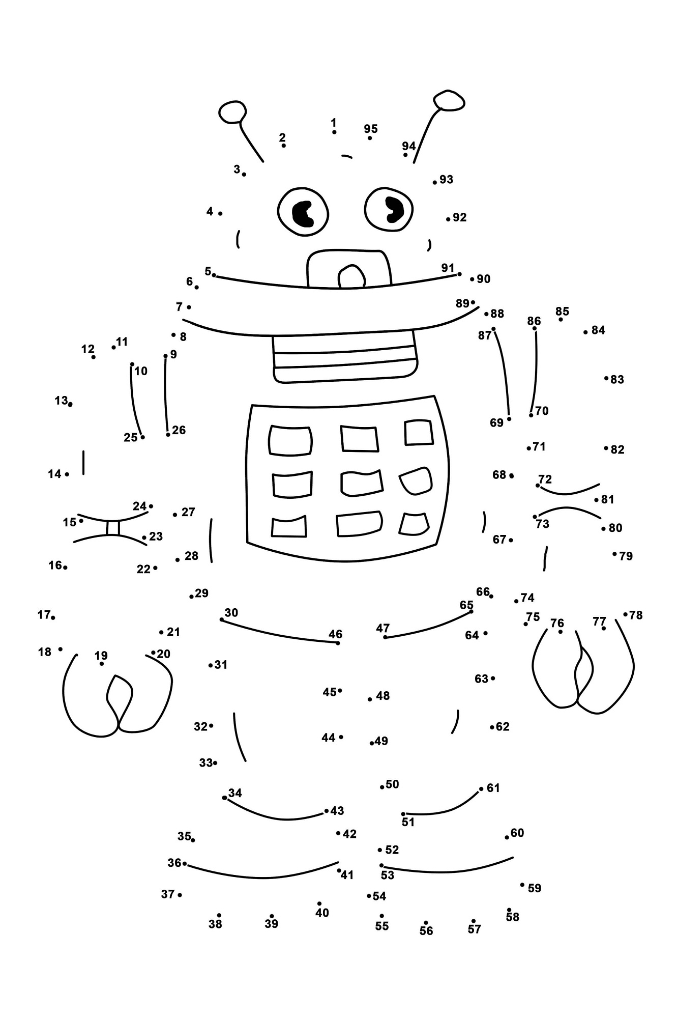 kindergarten dot to dot coloring home - dot to dots worksheets for ...
