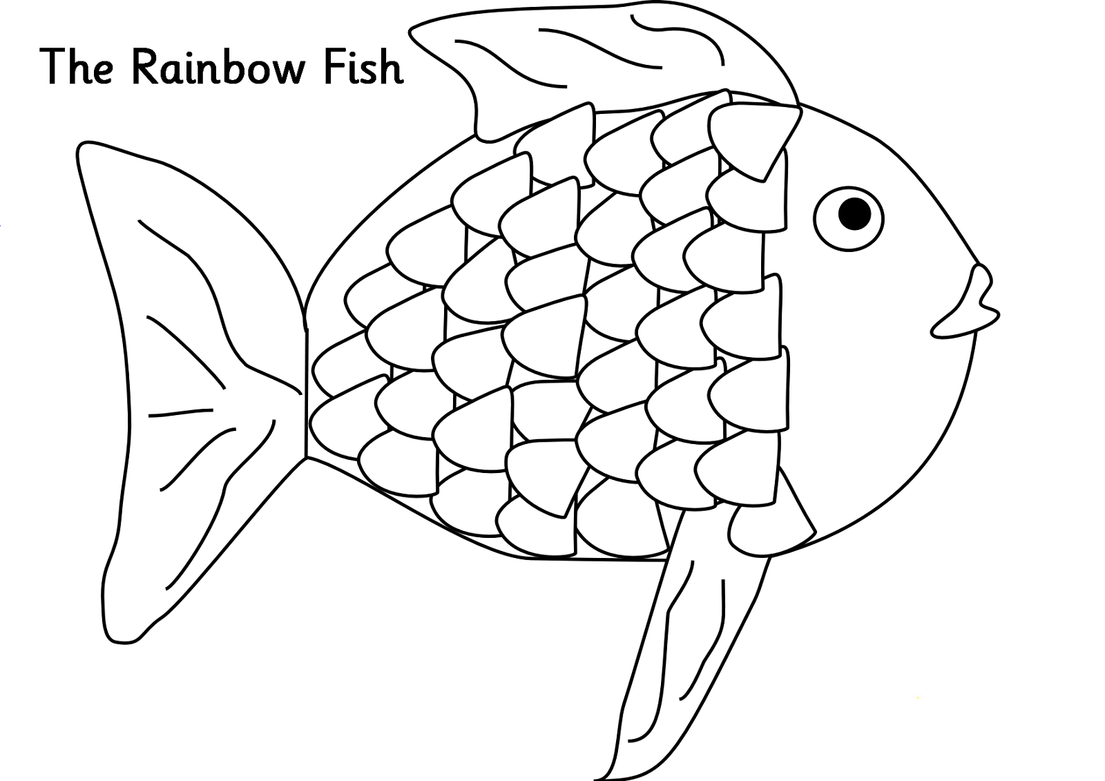 Printable Coloring Fish Worksheet