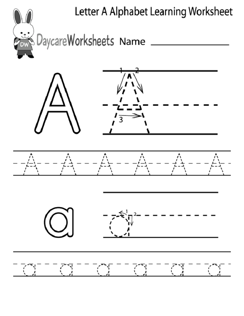 Kindergarten Alphabet Worksheets Printable Activity Shelter