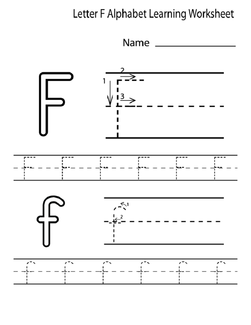 Letter F Worksheet For Preschool And Kindergarten Activity Shelter