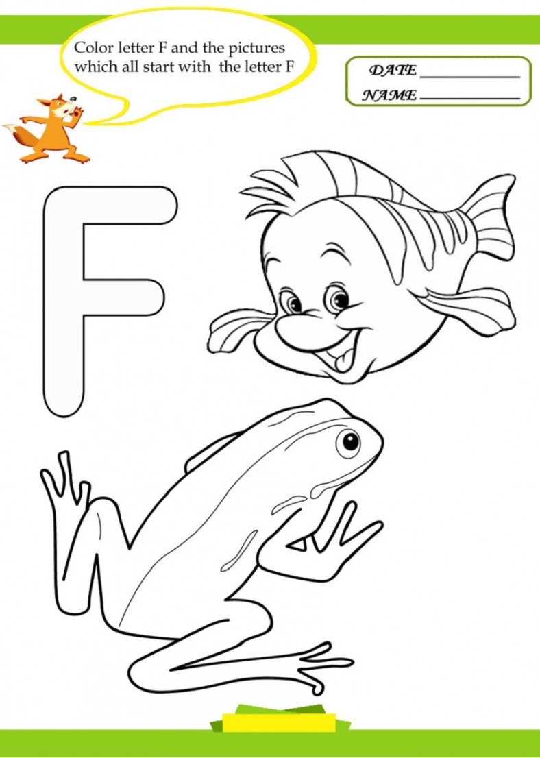 letter f worksheet for preschool and kindergarten activity shelter ...