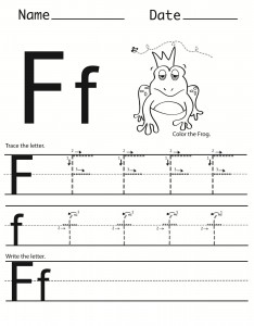 Letter F Worksheet for Preschool and Kindergarten | Activity Shelter