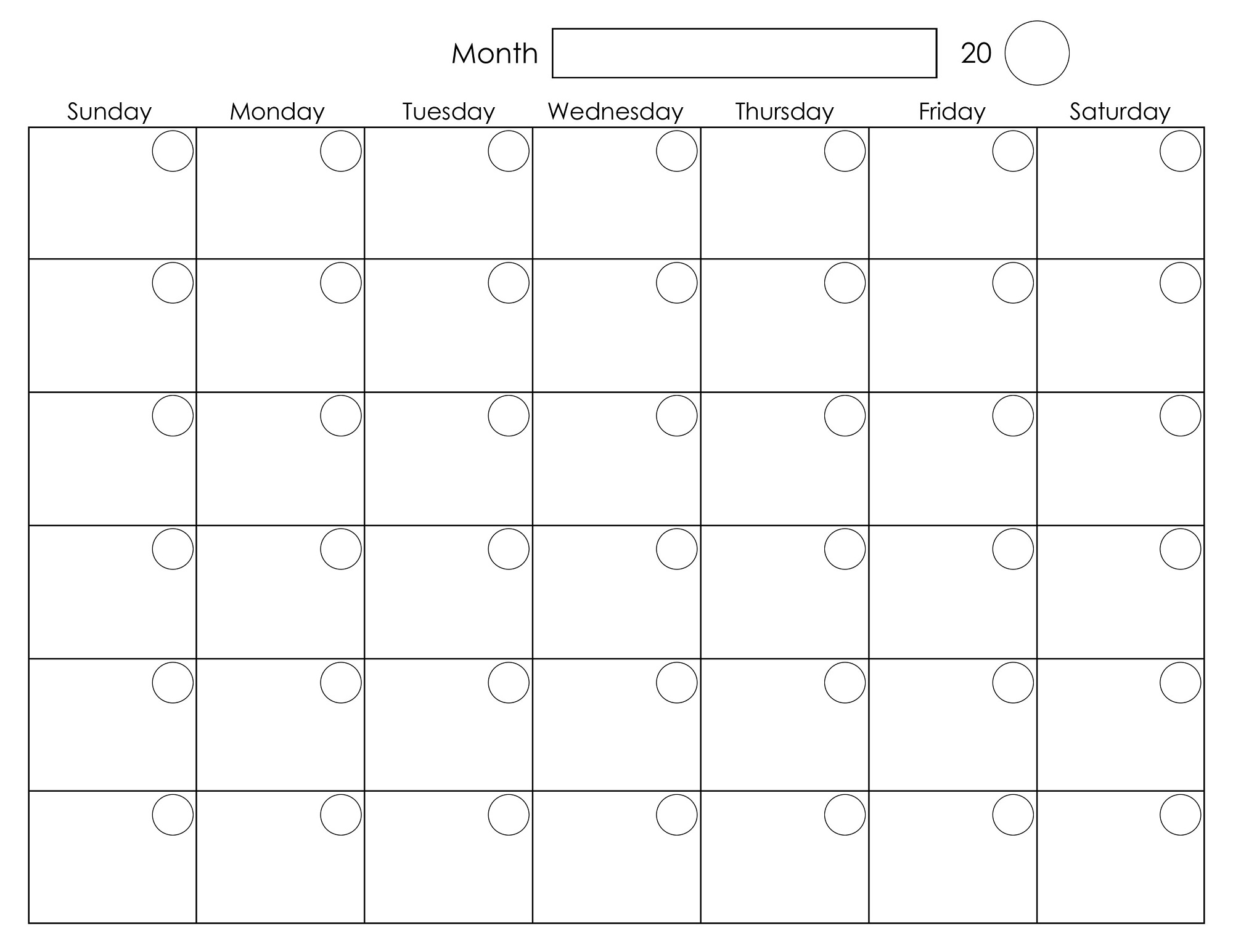 Blank Weekly Calendars Printable Activity Shelter