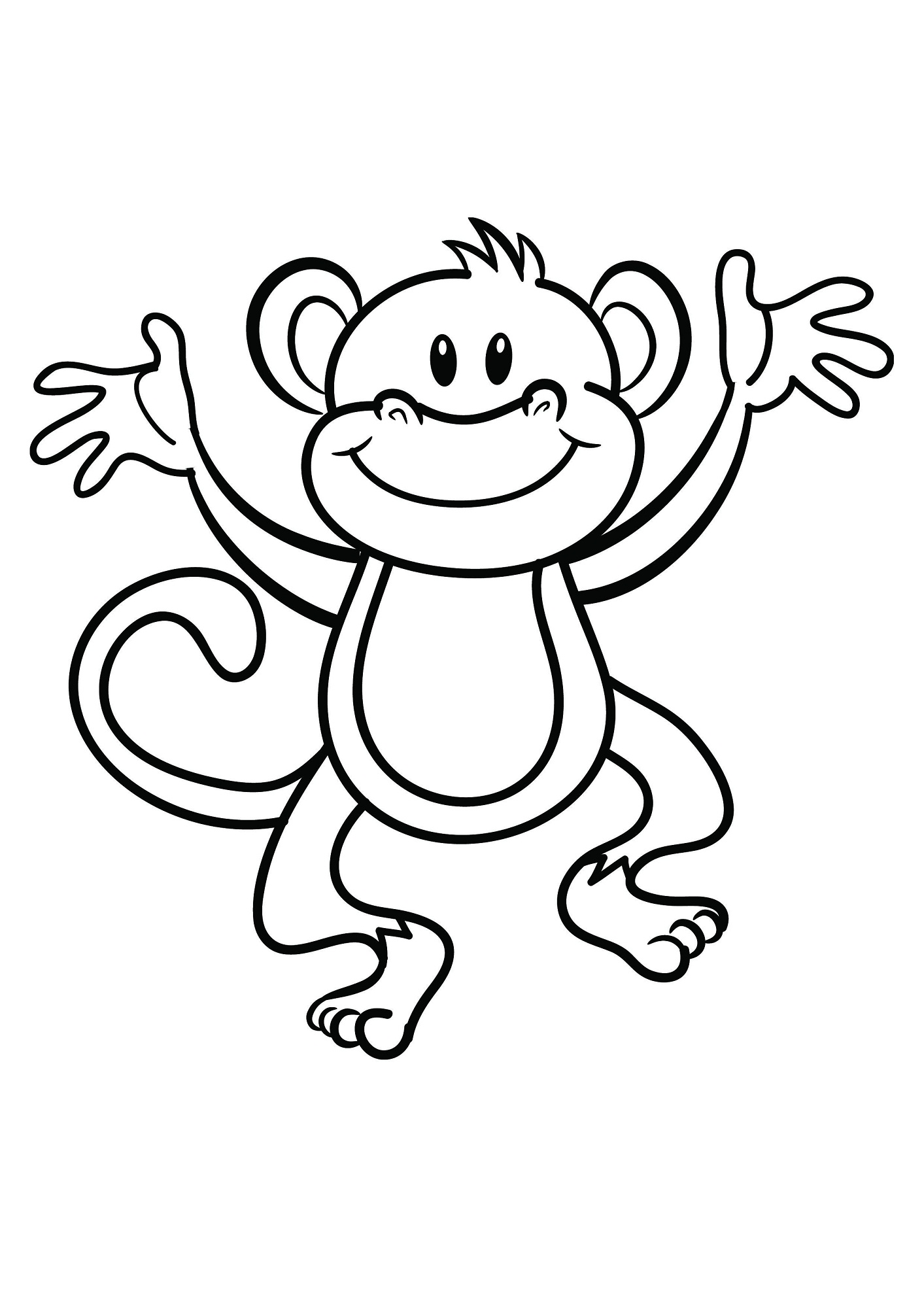 Download Coloring Pages of Monkeys Printable | Activity Shelter