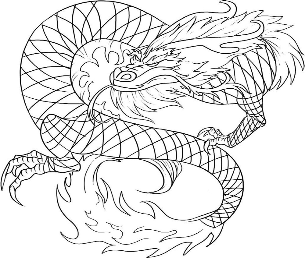 Printable Dragon Coloring Pages
