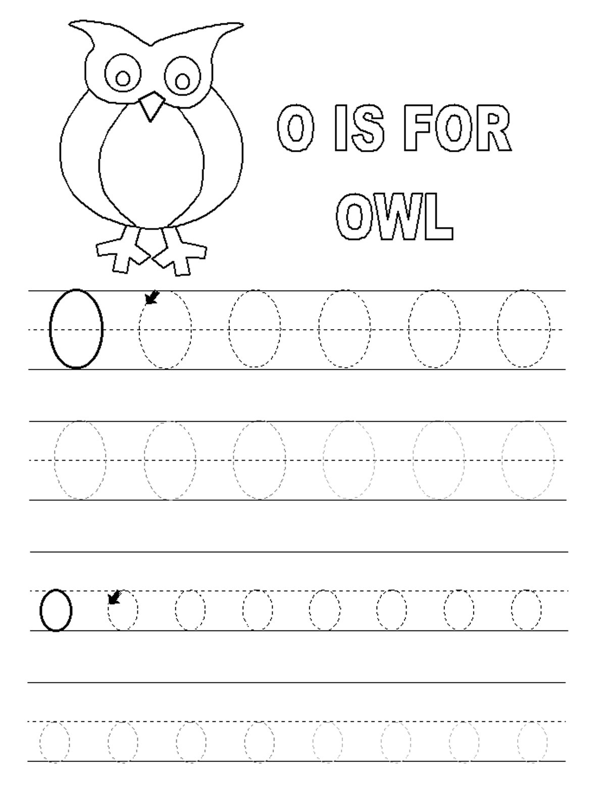Preschool Worksheets Letter O