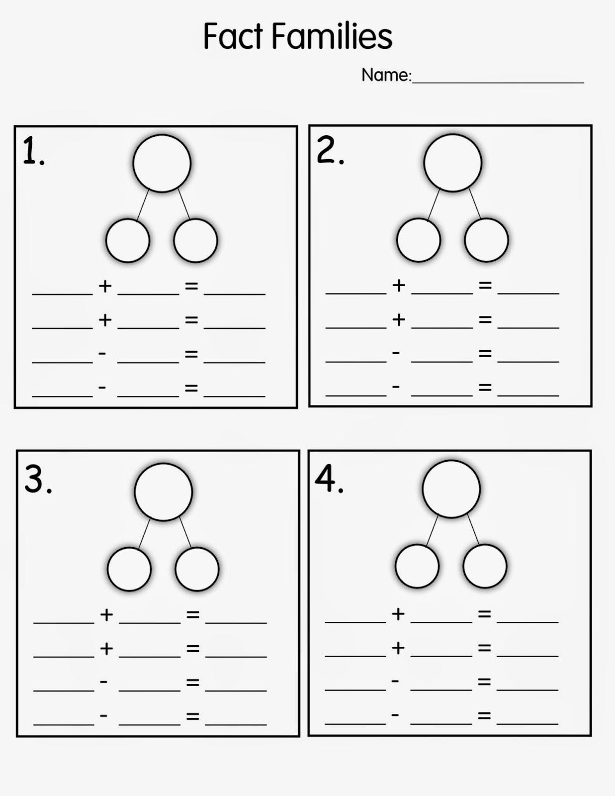  Number Family Worksheets For Kids Activity Shelter