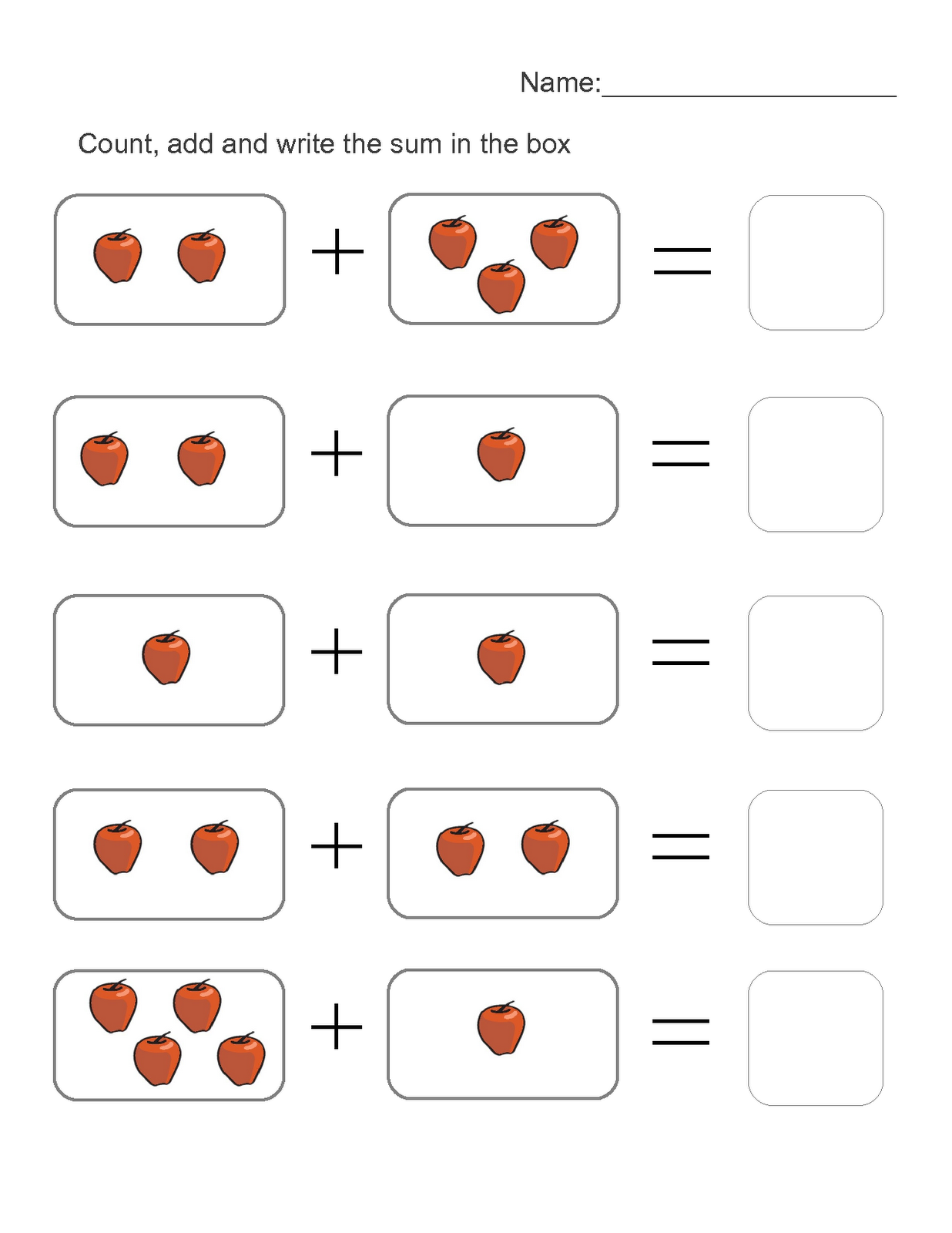 simple math sheets