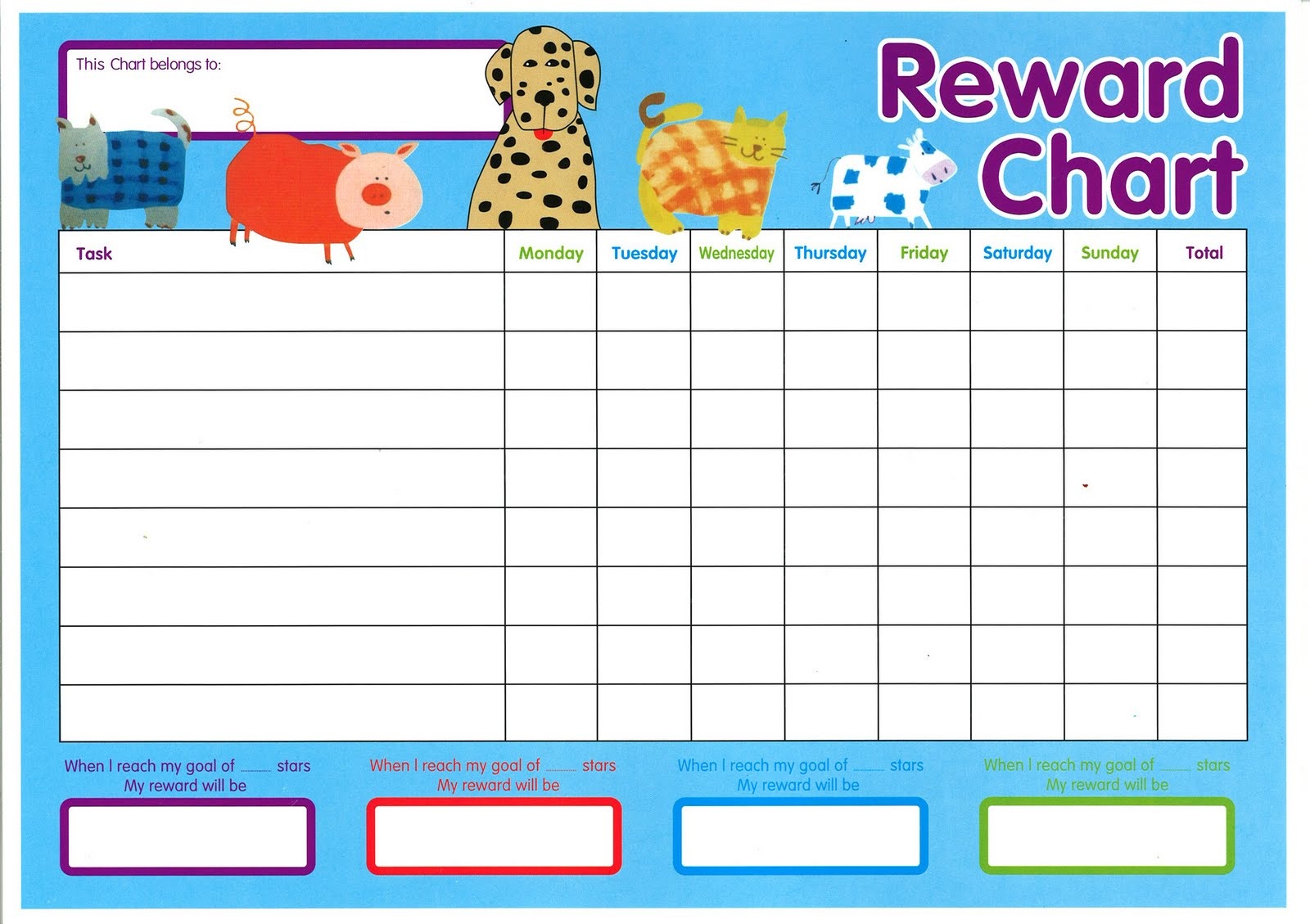 Daily Reward Chart Printable Free