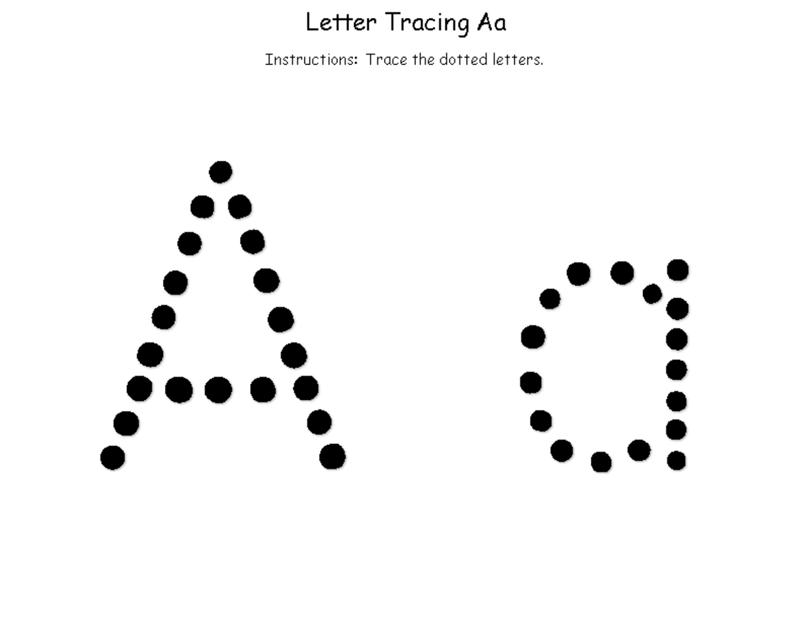 How To Trace Letters For Kindergarten