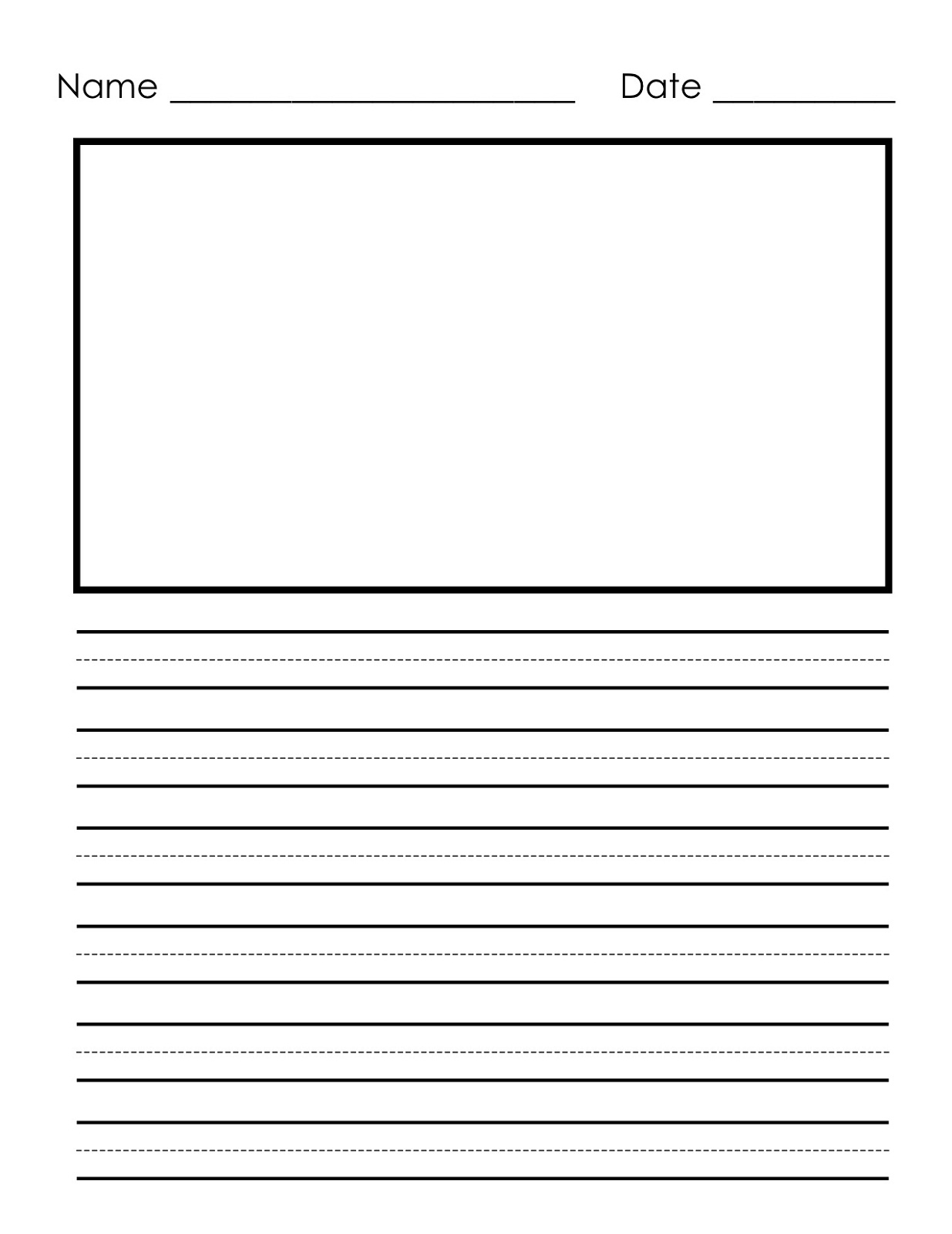 kindergarten writing paper pdf