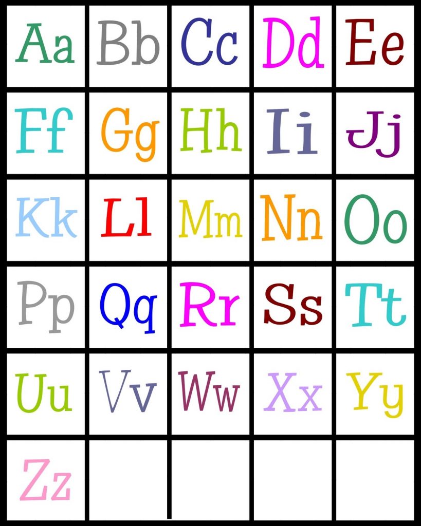 Alphabet Printable for Preschool