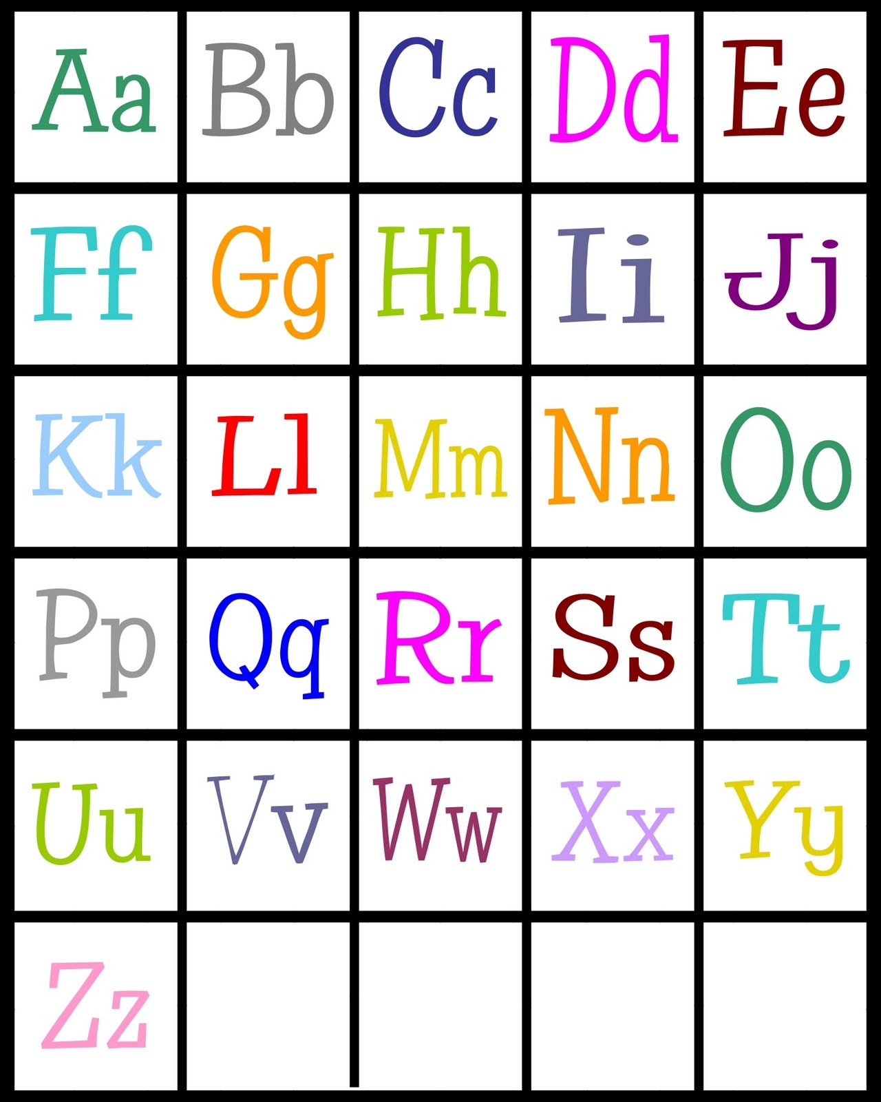 Alphabet Sheet Free Printable