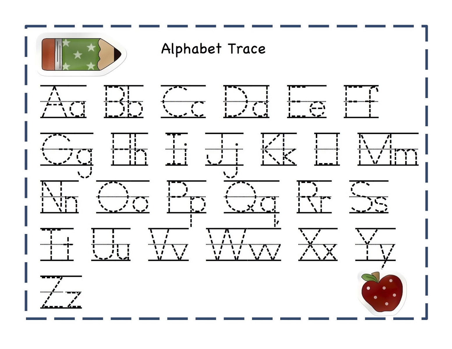 Printable Alphabet Tracing Pages Activity Shelter