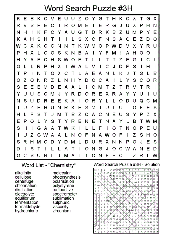Word Search Free Printables