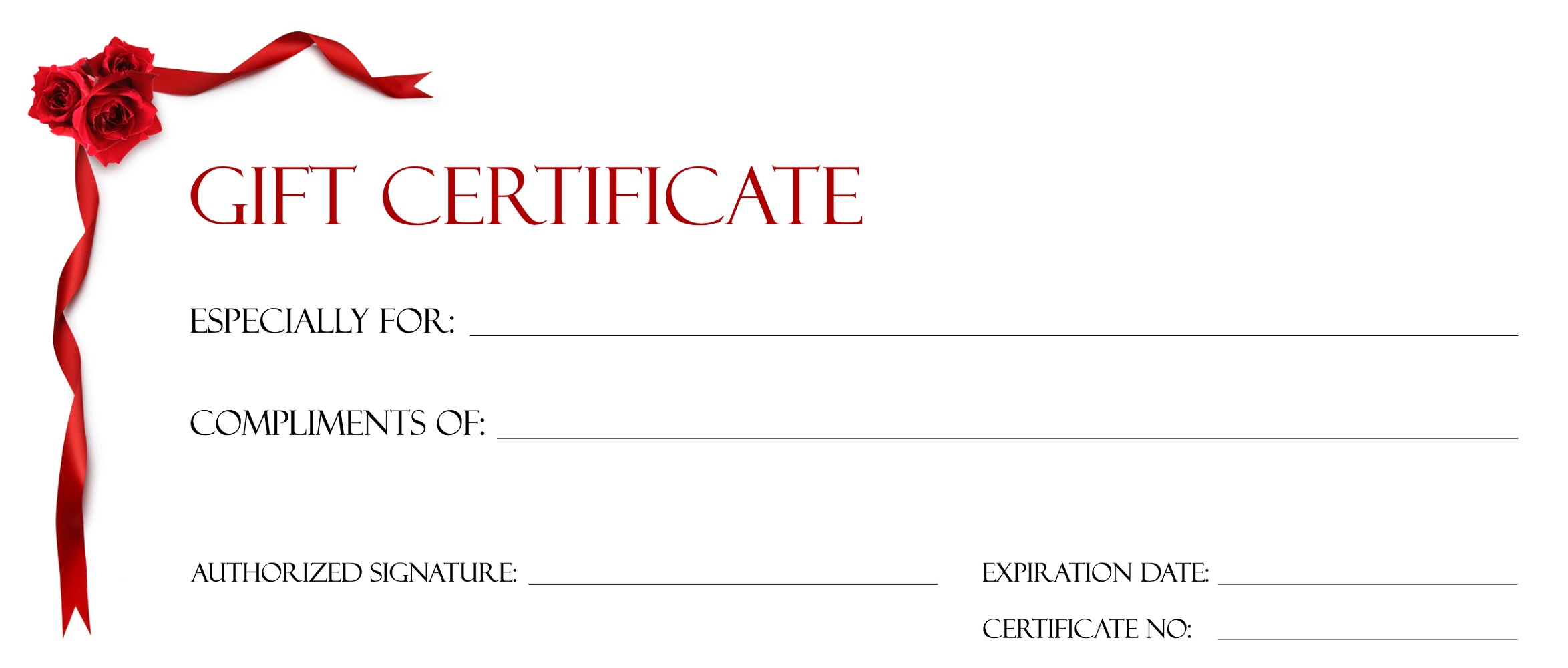 Printable Gift Certificates Templates Free