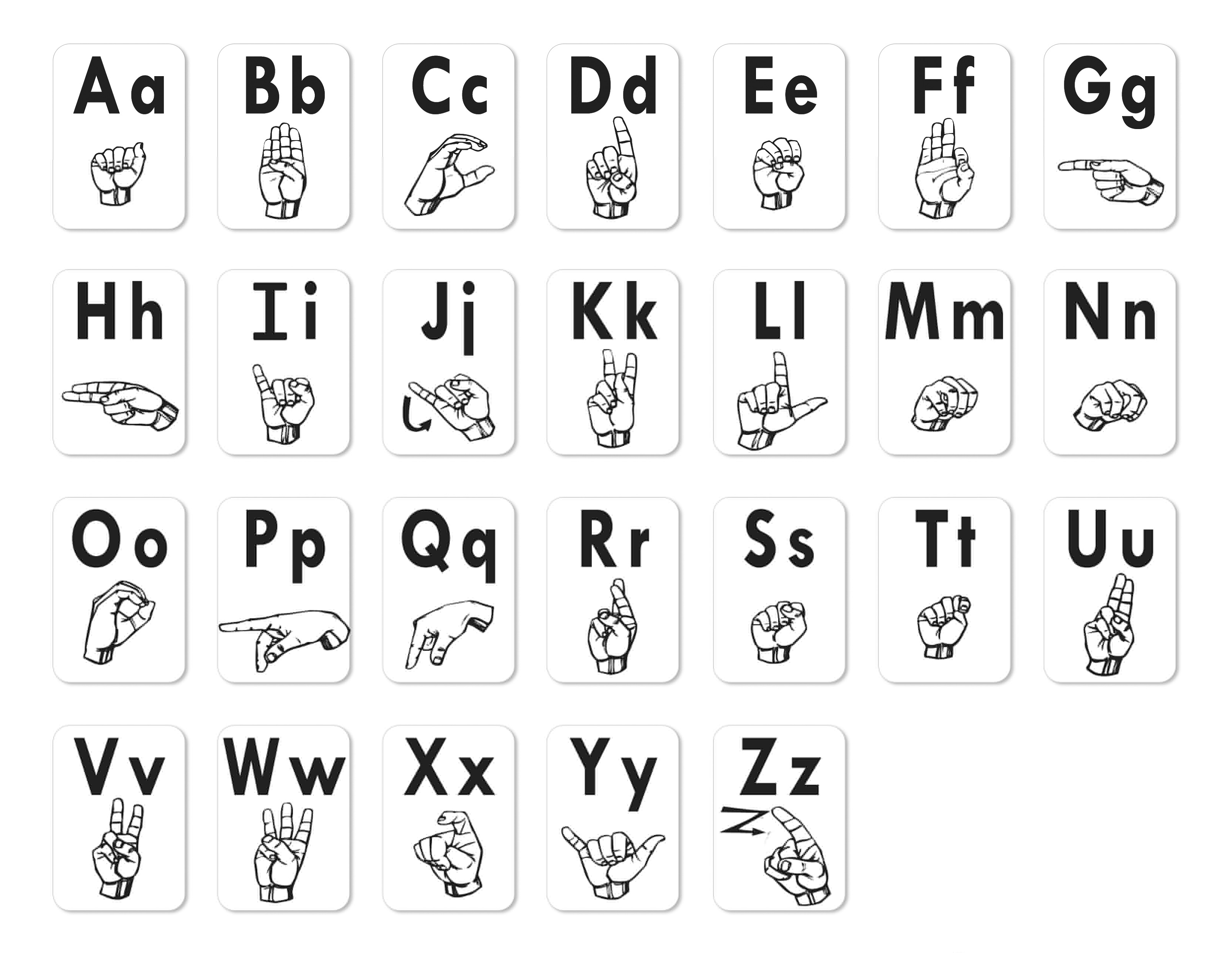 One Sign Language Chart Printable