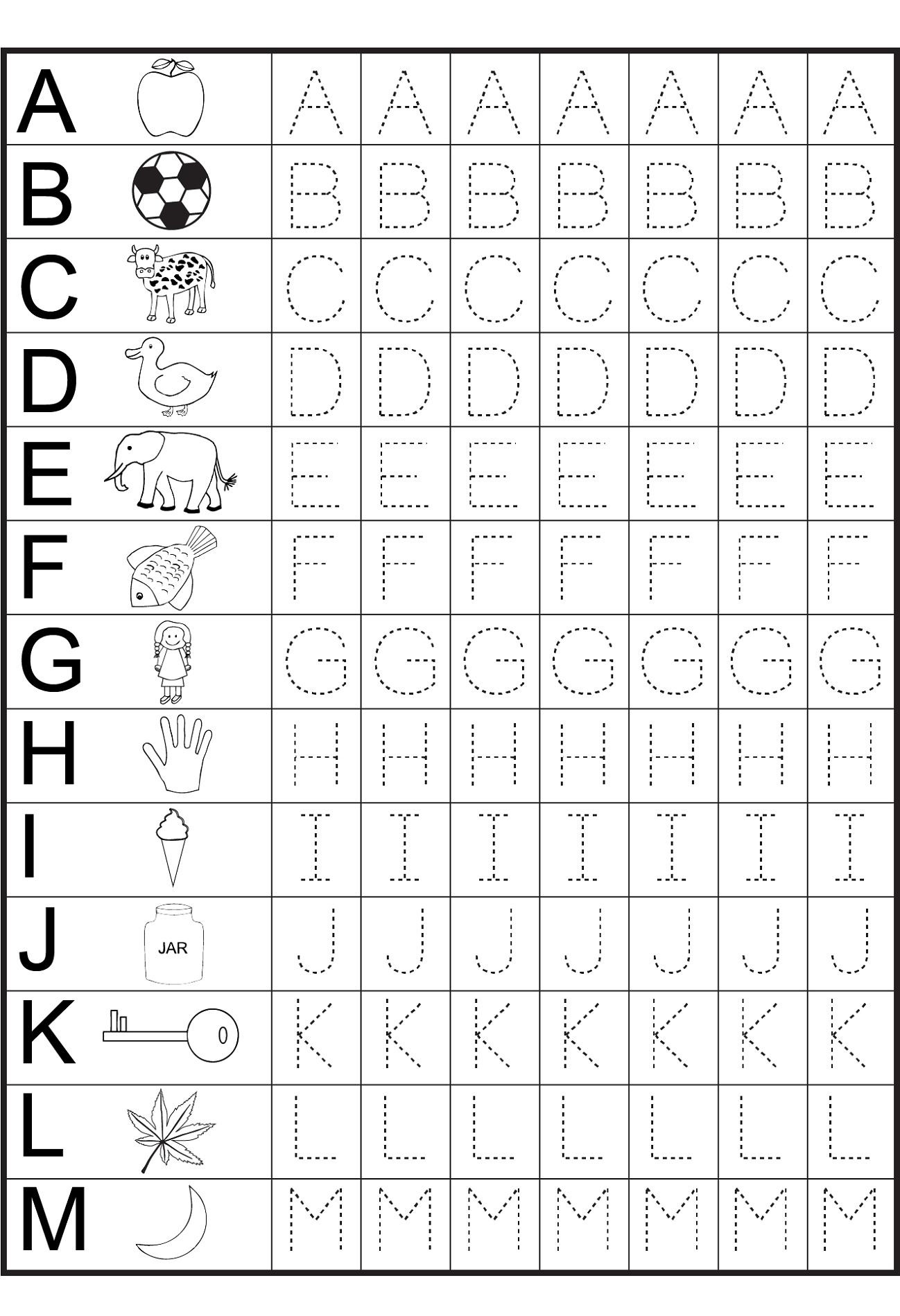 Traceable Alphabets Printables