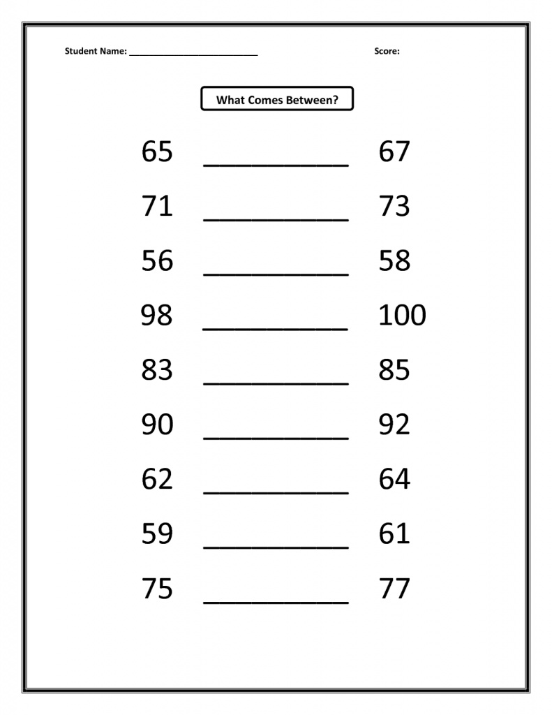 Before And After Number Worksheets Activity Shelter