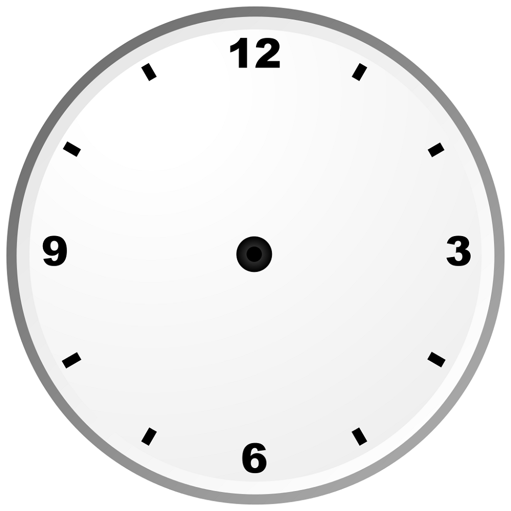Blank Clock Face Template