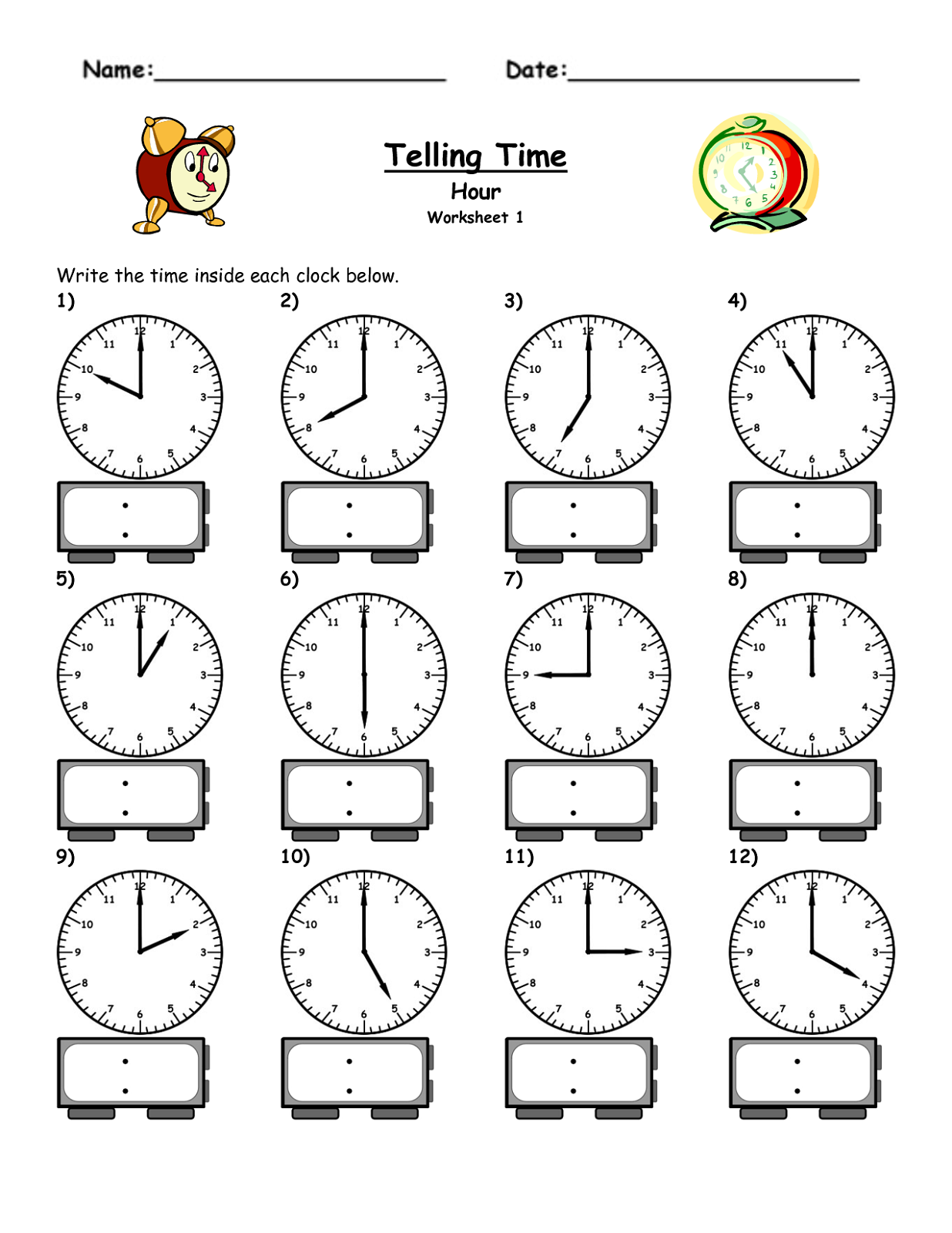 how-to-tell-time-worksheets-pdf-fleur-sheets