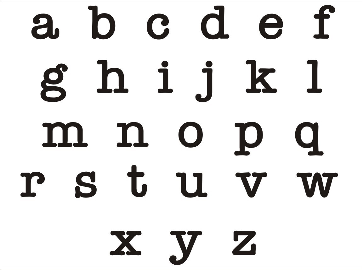 Printable Lower Case Letters