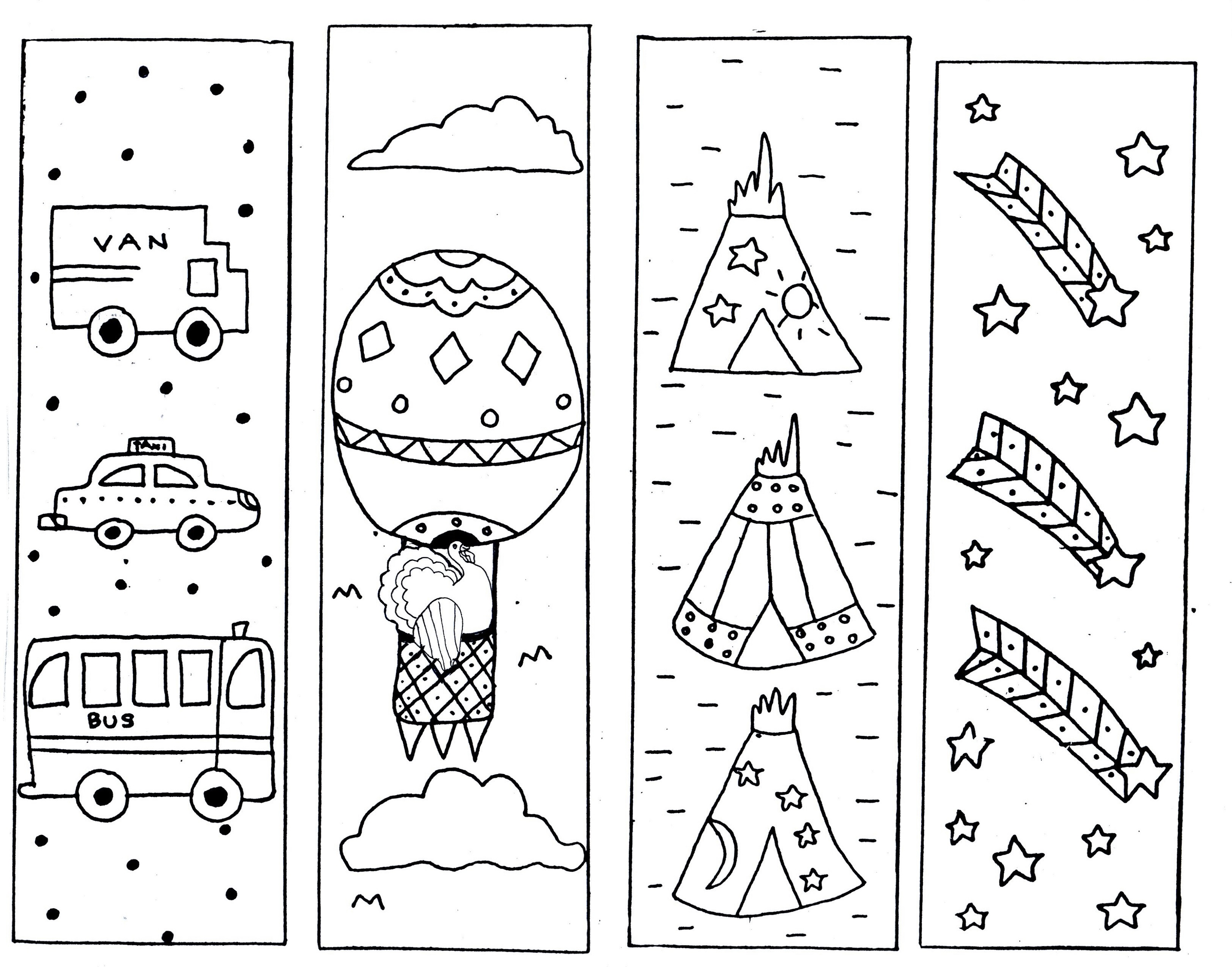 Printable Free Bookmarks To Color