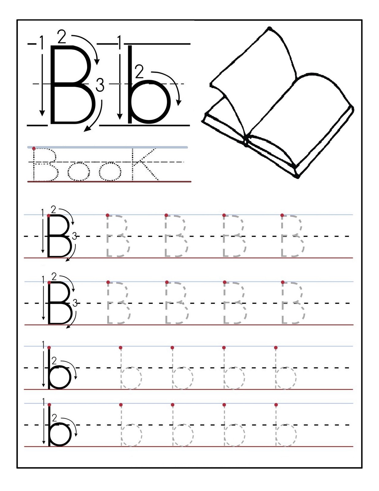 Printable Alphabet Tracing Book