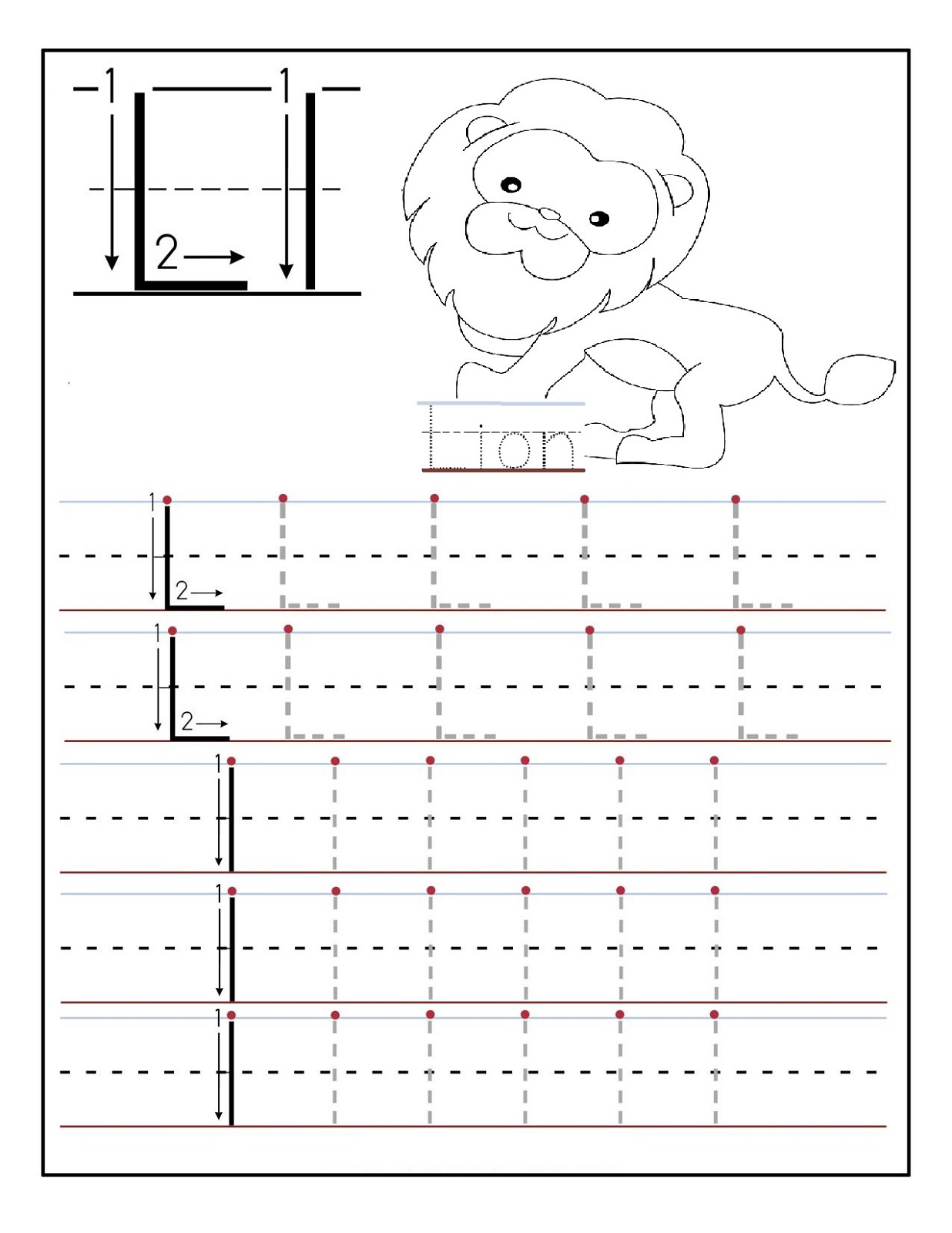 Traceable Letters Worksheets Activity Shelter