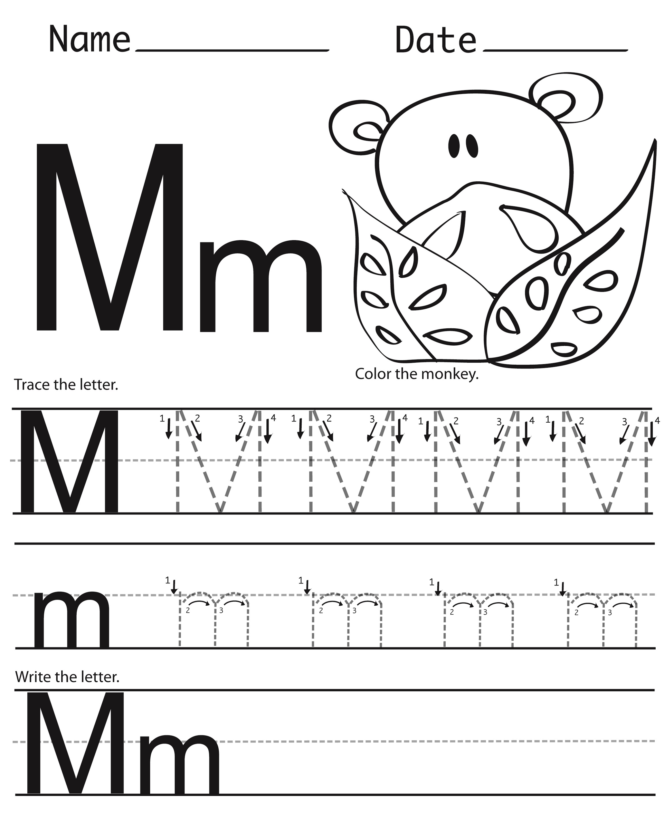 Letter M Printables Printable Word Searches