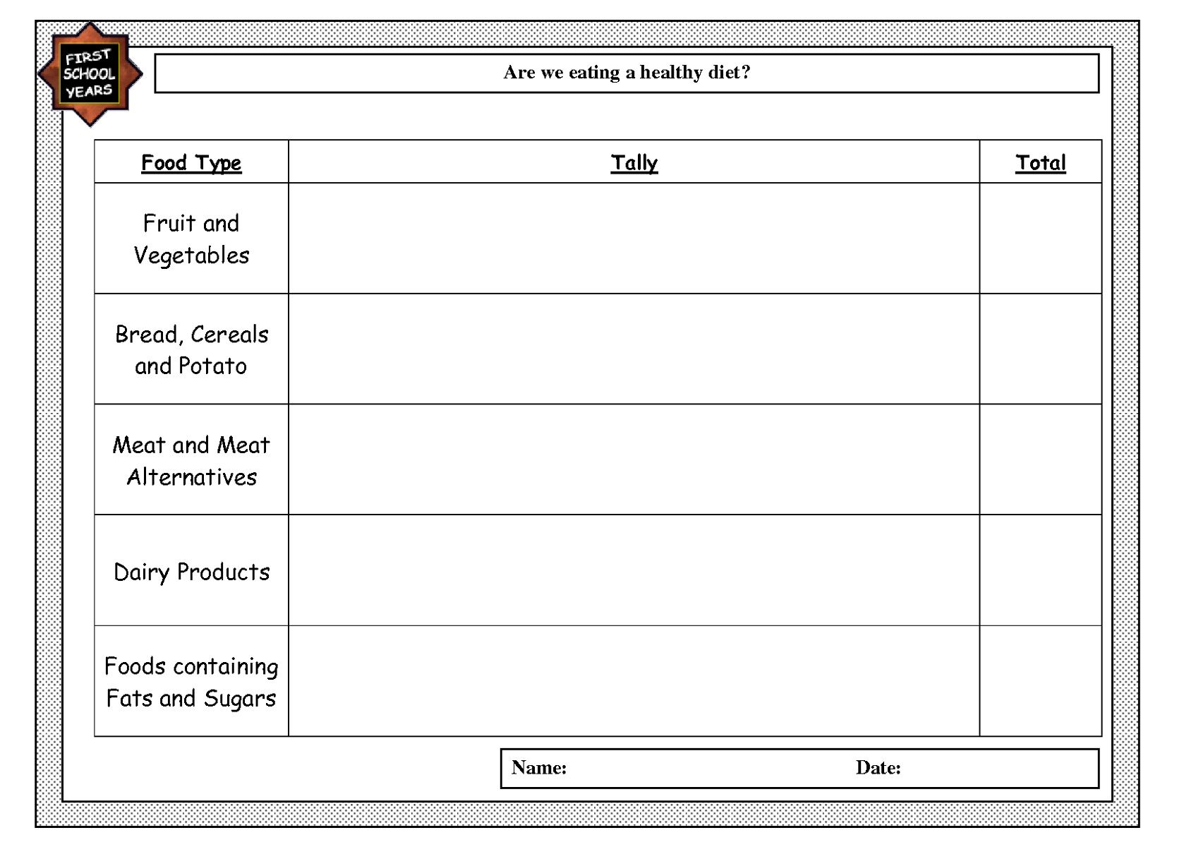 Printable Tally Chart Worksheets Activity Shelter