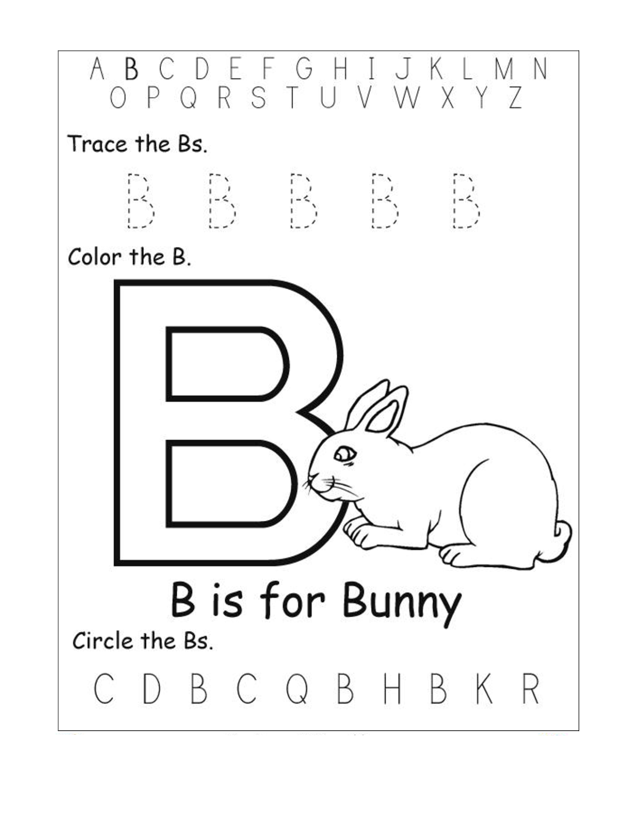 Trace Letter B Worksheets Activity Shelter