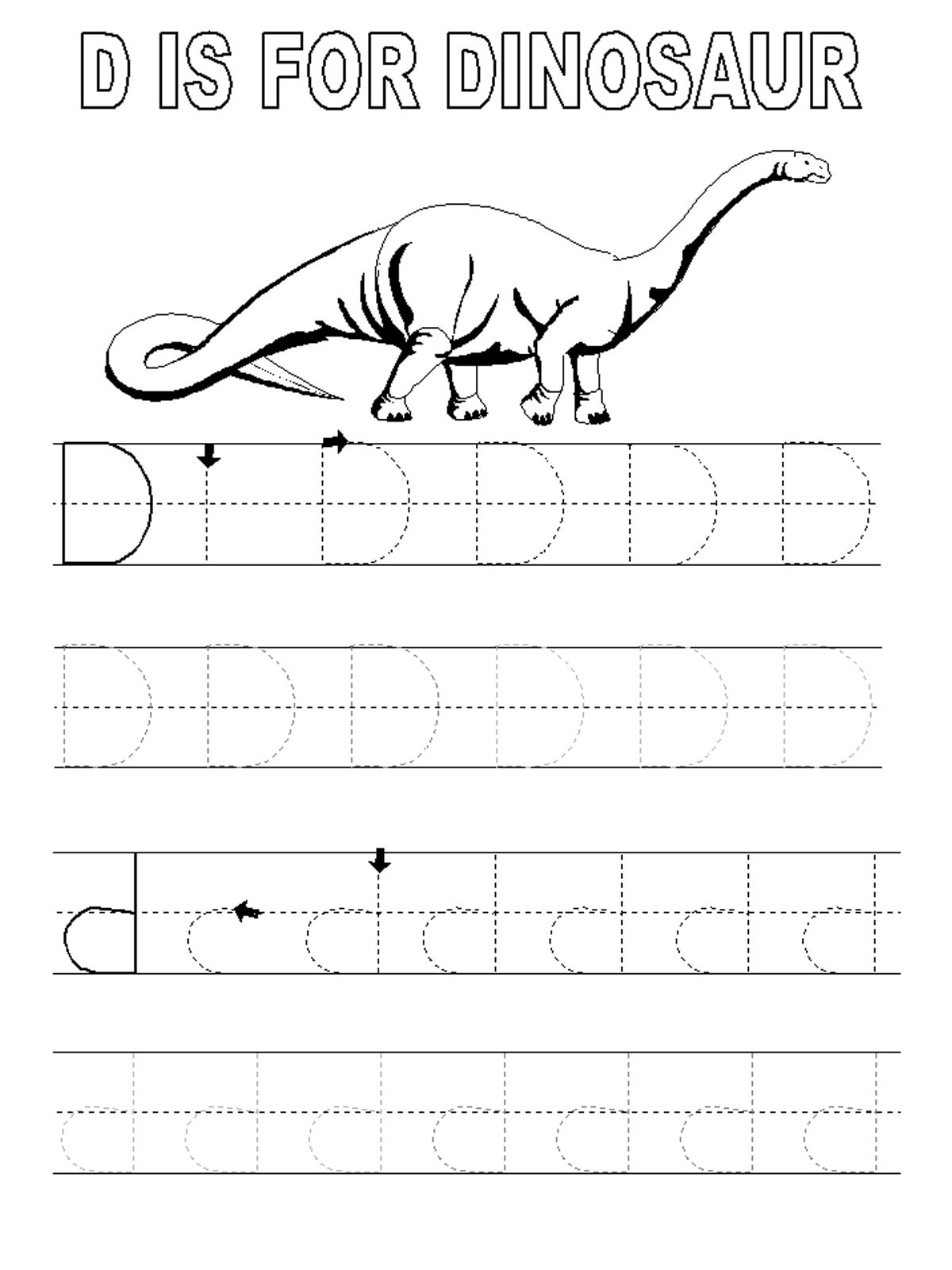 trace letter d worksheets preschool tracinglettersworksheetscom - trace ...