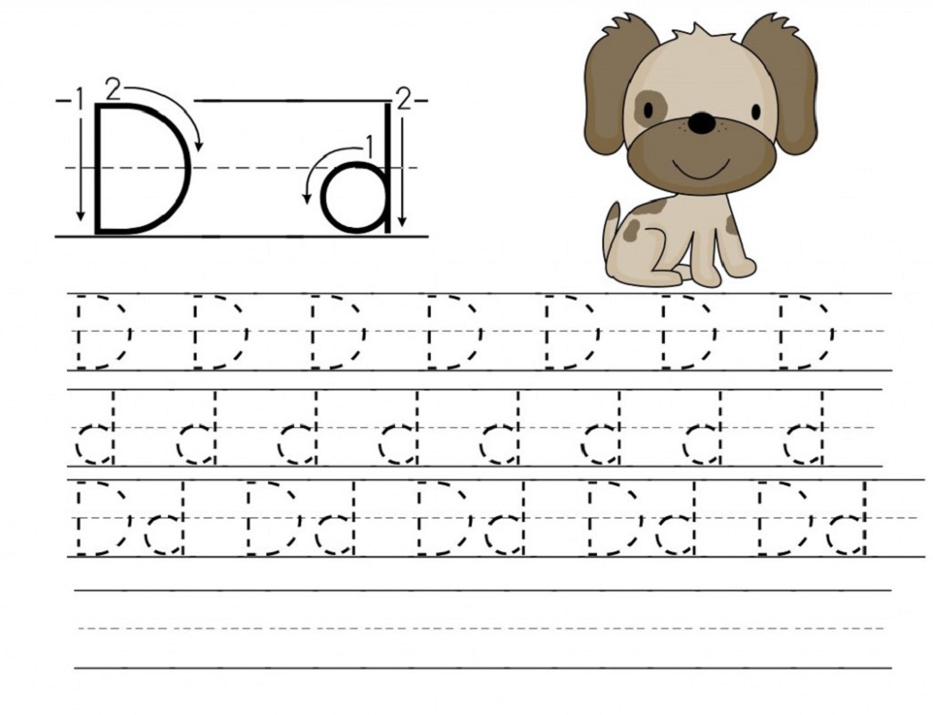 Trace Letter D Worksheets Activity Shelter