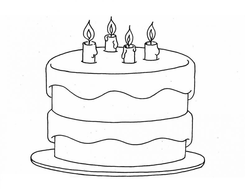 Birthday Cake Color Pages | Activity Shelter