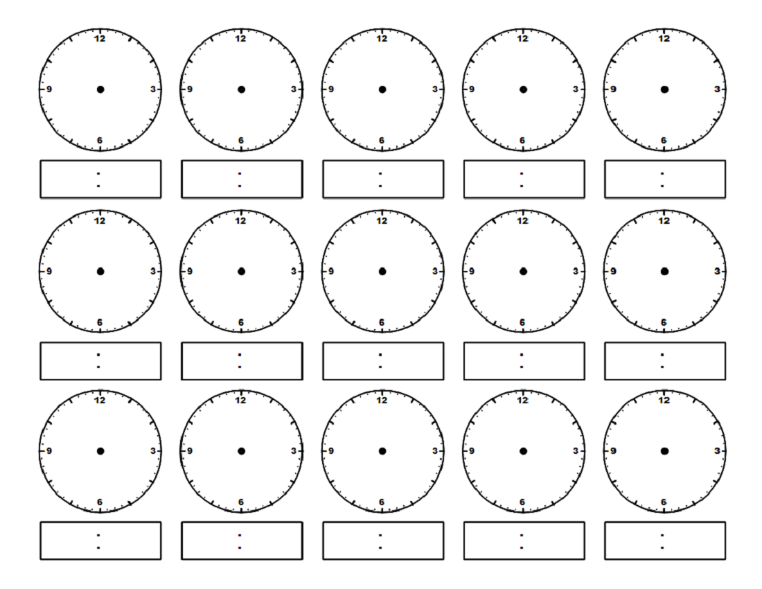 Clock Face Worksheets to Print | Activity Shelter
