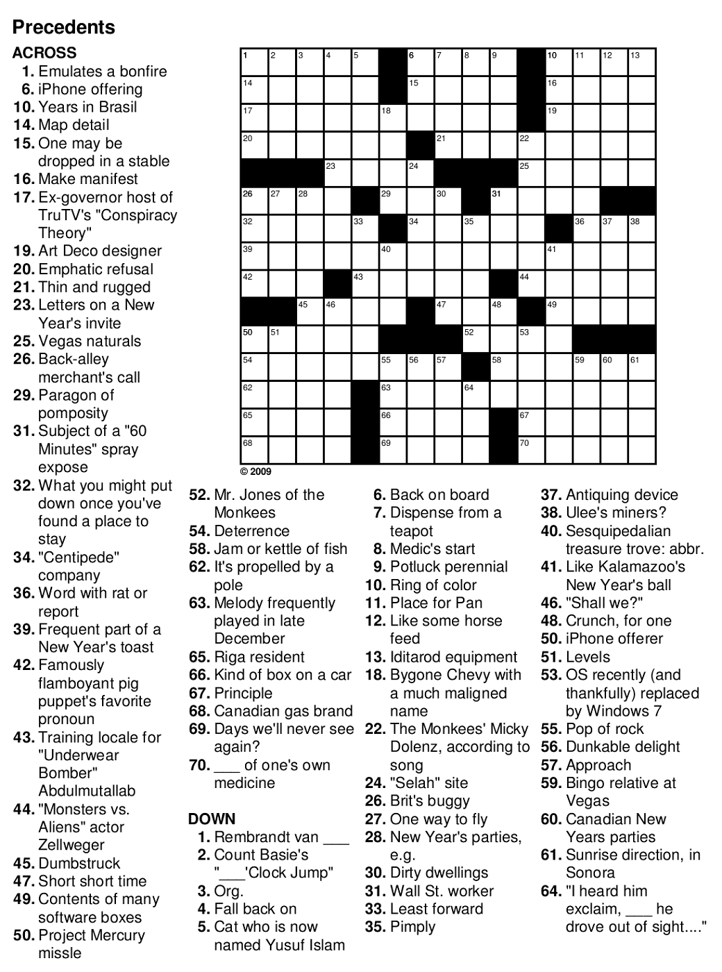 easy crosswords for seniors