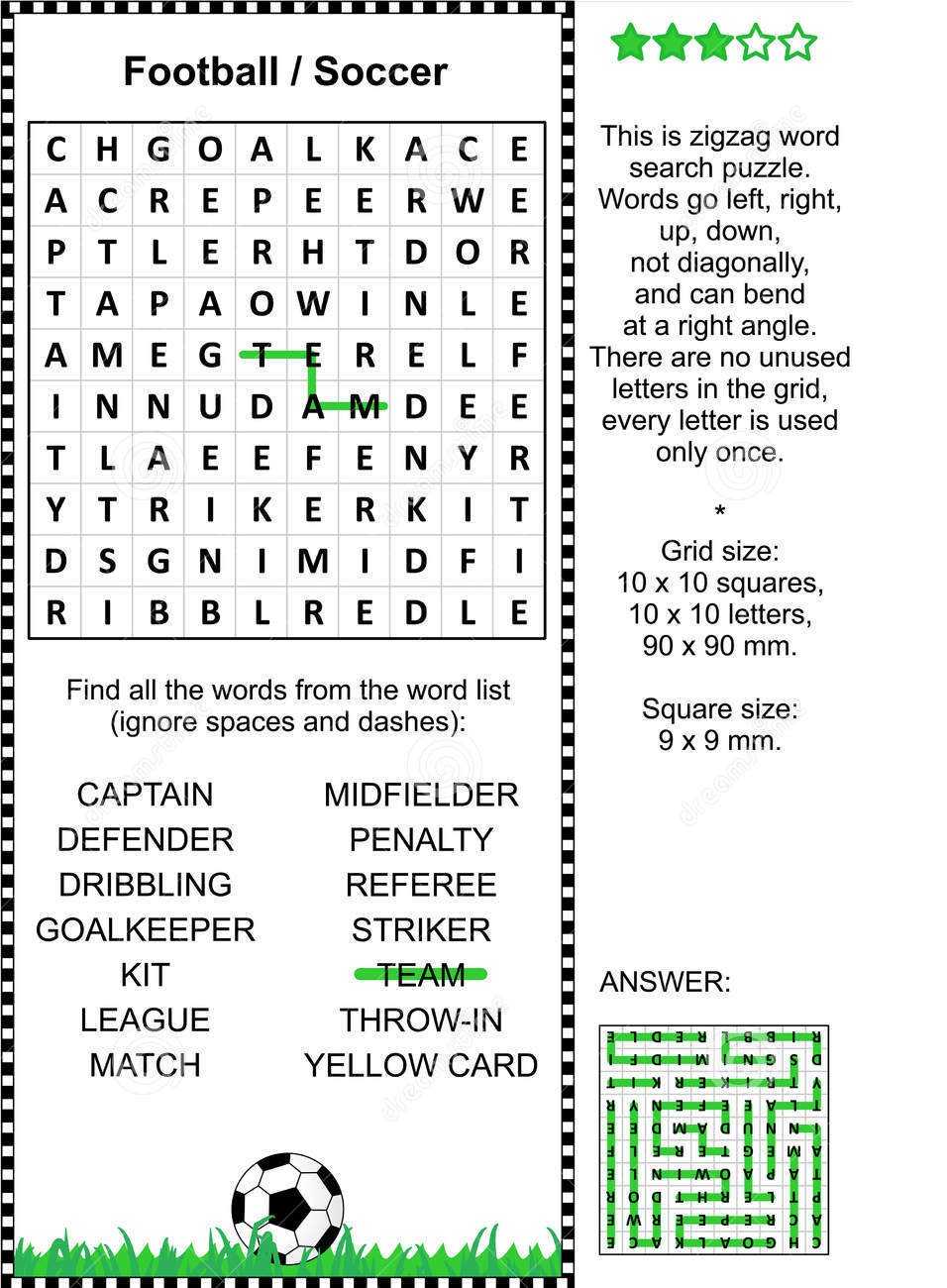 Football Word Search Free Printable