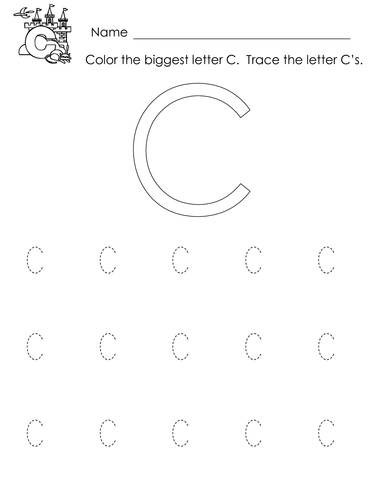 Trace The Letter C Worksheets Activity Shelter