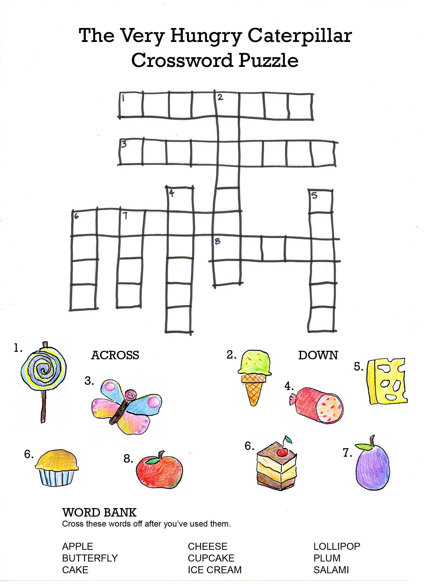 Crossword Puzzles Printable Kids